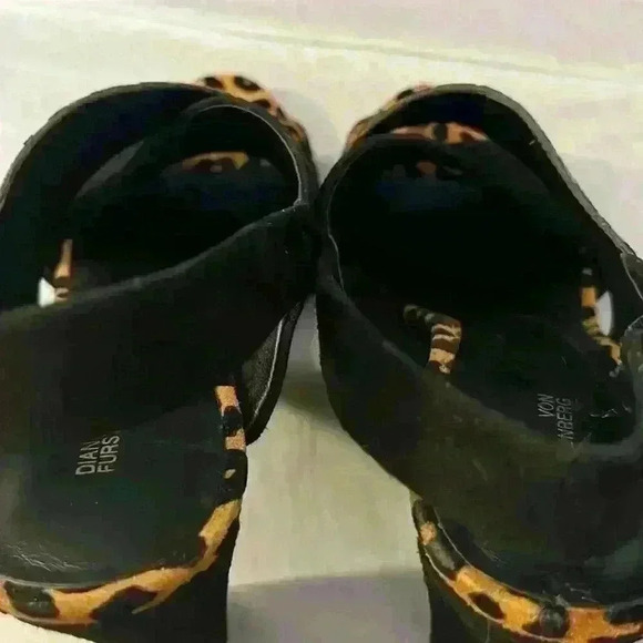 Diane Von Furstenberg Suede & Leather Slingback Sandals - Picture 5 of 6